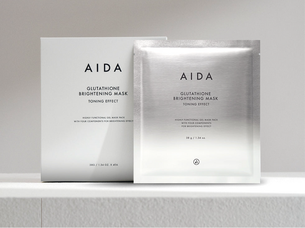 AIDA Glutathione Brightening Mask Sheets (1 Pack / 4 Sheets)
